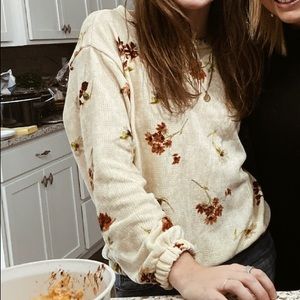 Alina flora blouse-cornsilk